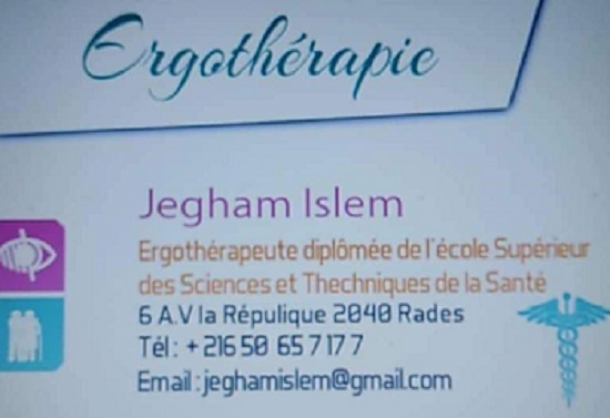 cabinet d'ergothérapie à Radès / Jegham Islam