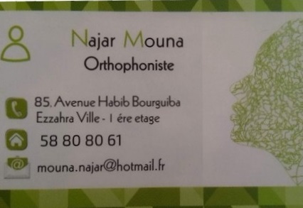 cabinet d'orthophonie à Ezzahra / mouna Najar orthophoniste