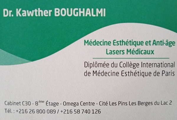 Dr Kawther Boughalmi / Médecin esthétique et laser Lac 2